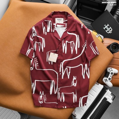 Áo sơ mi nam Heboz urban Equestrian 3M. sơ mi nam họa tiết nhiều màu - 00003014