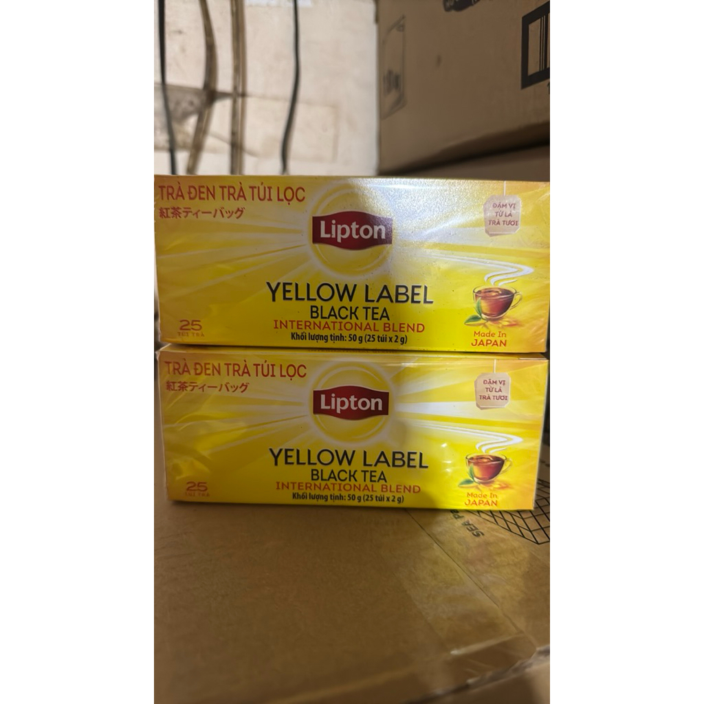 Trà túi lọc Lipton nhãn vàng NHẬT 25gói x 2g