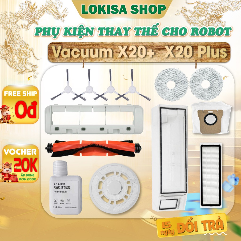 Phụ kiện robot hút bụi lau nhà Vacuum X20+ (X20 Plus) - Phụ kiện robot hút bụi Vacuum X20+, Đế khăn,