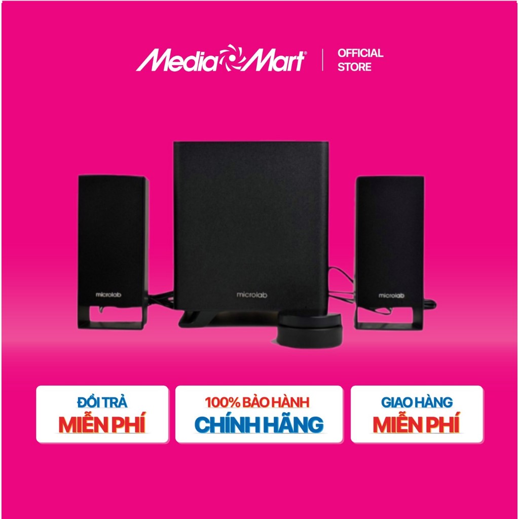 [MediaMart-FREESHIP] Loa máy tính Bluetooth Microlab M600BT/2.1 (Màu đen)