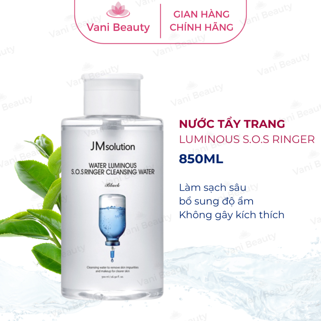 850ml - JMSolution Nước Tẩy Trang Water Luminous S.O.S Ringer Cleansing Water