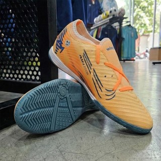 Giày Bóng Đá Đế Bằng (Đế IC cho Futsal)  Winbro Cổ Dệt Màu Cam Siêu Đẹp - Giày Thể Thao Thiết Kế Hiện Đại, Bám Sân