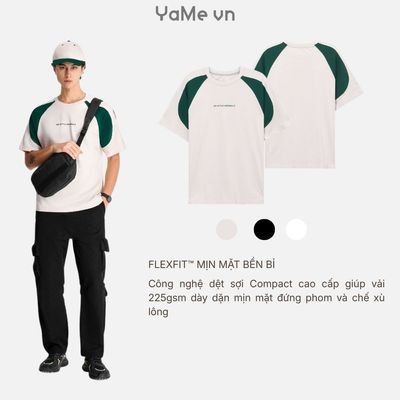 Áo Thun Nam Phối Màu FlexFit™ Co Giãn The No Style 105 Dáng Rộng Rãi F4 23395 |YaMe|
