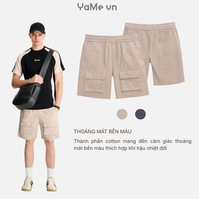 Quần Đùi Nam Túi Hộp DurableTex™ Cotton Bền Thoáng The No Style 094 Dáng Rộng Rãi F4 23628 |YaMe|