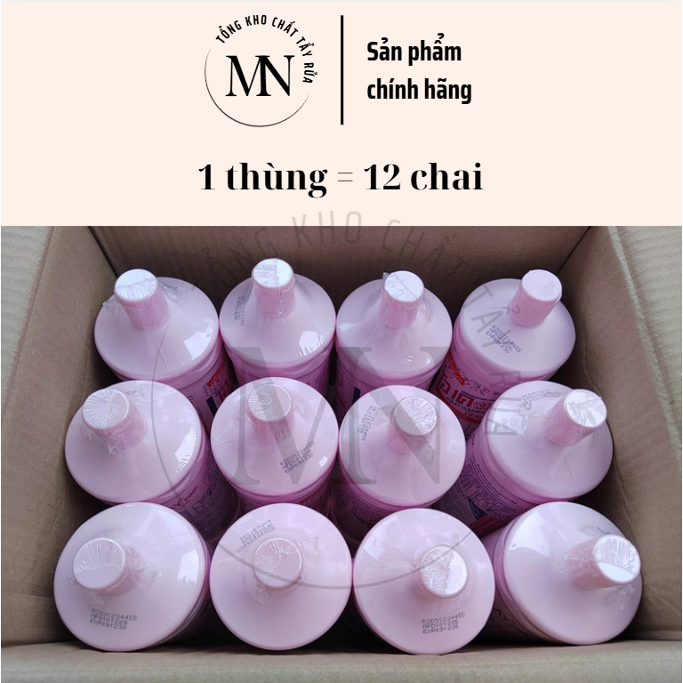 (OKAY) 1 THÙNG 12 CHAI nước tẩy bồn cầu, tẩy Toilet Thái OKAY Pink 960ml - Tẩy sạch như mới