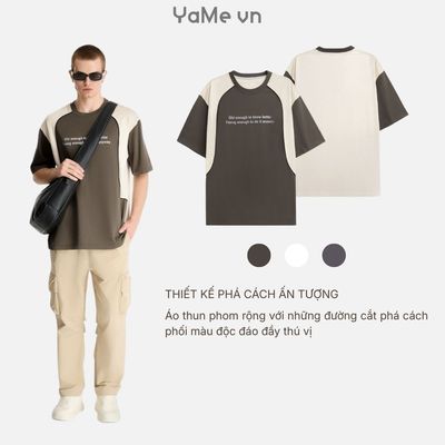 Áo Thun Nam Phối Màu FlexFit™ Cotton Co Giãn The No Style 101 Dáng Rộng Rãi F4 23335 |YaMe|