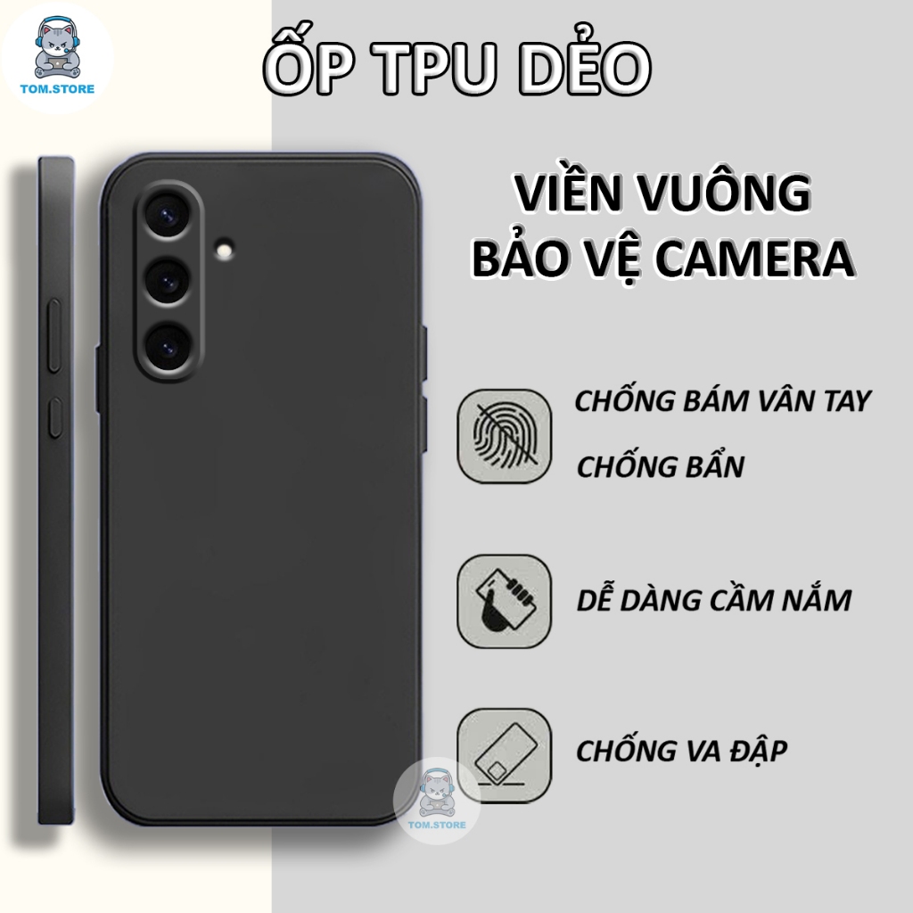 Ốp lưng Samsung S25 / S25+ / S25 PLUS / S25 FE / S25 EDGE cạnh viền vuông bảo vệ camera