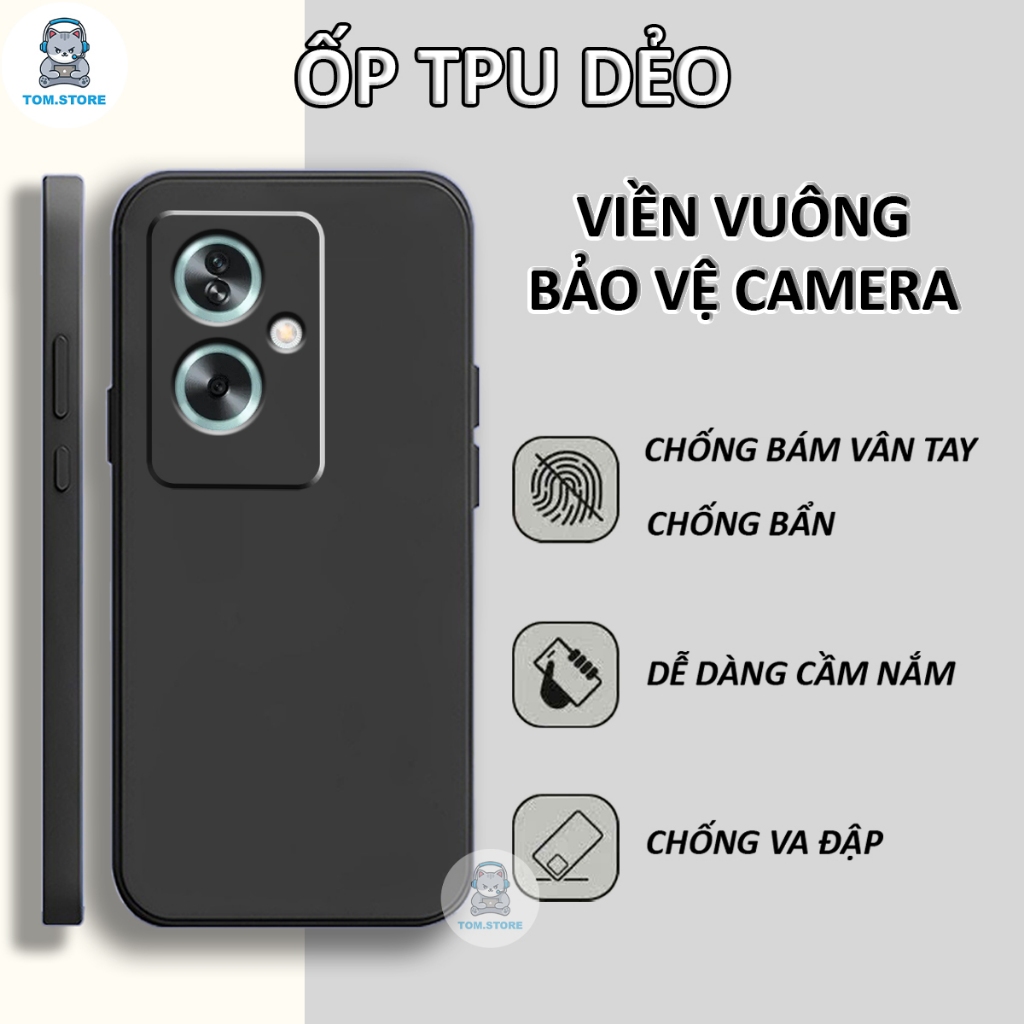 Ốp lưng Oppo A79 5G / A59 5G cạnh viền vuông bảo vệ camera