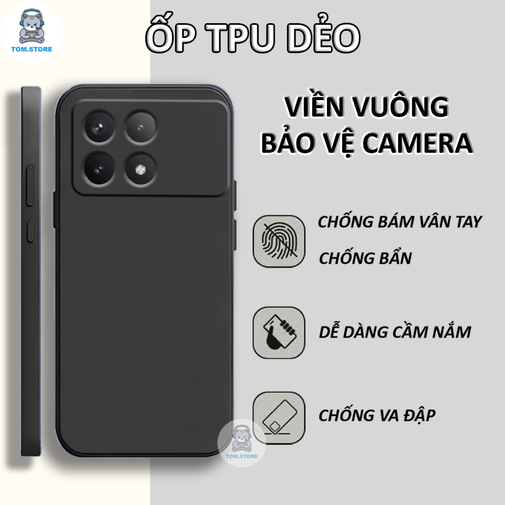 Ốp lưng Xiaomi REDMI K70 / REDMI K70 ULTRA / REDMI K70E / REDMI K70 PRO cạnh viền vuông bảo vệ camer