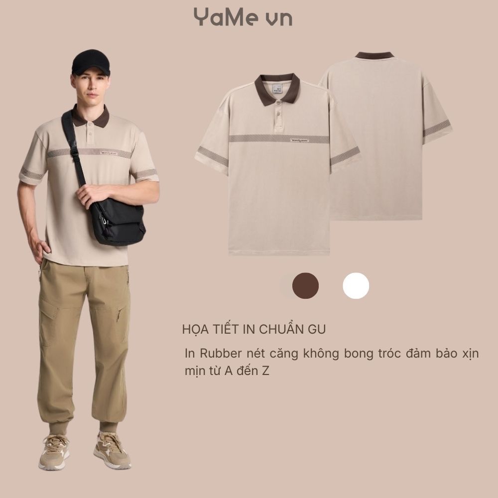 Áo Polo Nam Tay Ngắn ColorLock™ Khóa Màu Seventy Seven 017 Dáng Rộng Rãi F4 23237 |YaMe|