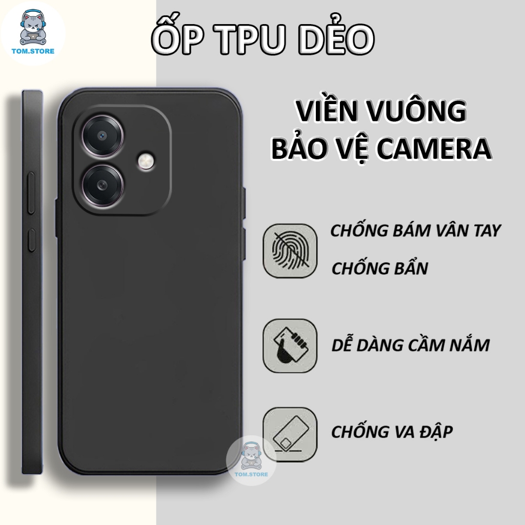 Ốp lưng OPPO A3X / A3X 4G / A3 4G / A3i 5G cạnh viền vuông bảo vệ camera