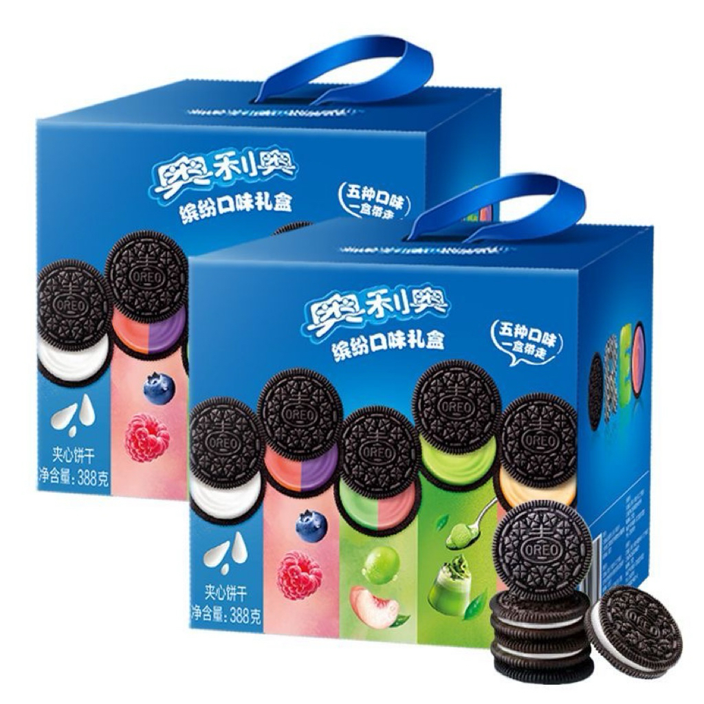 Bánh Oreo Kem Trái Cây Hộp Quà 5 Vị – Oreo Nhân Kem Nhiều Hương Vị Đặc Biệt, Bánh Quy Oreo Nội Địa T