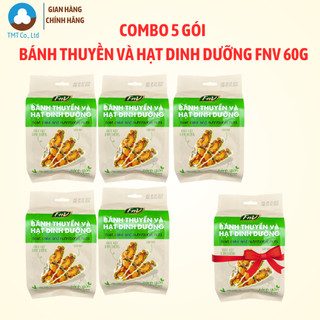 [Tặng 1 gói] Combo 5 gói Bánh thuyền và hạt dinh dưỡng FnV 60g