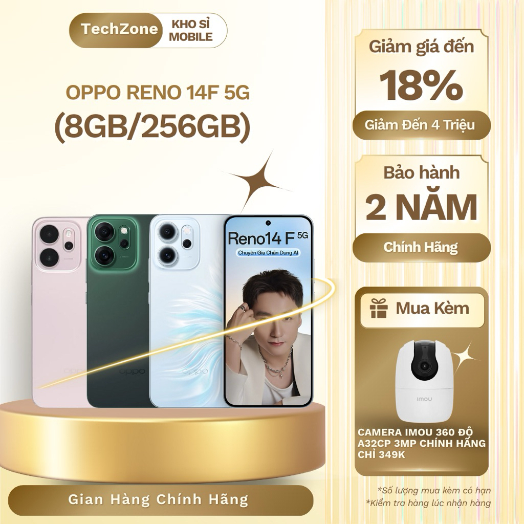 OPPO Reno14 F 5G 8GB/256GB - Hàng Chính Hãng, Nguyên Seal, BH 24T | BigBuy360 - bigbuy360.vn