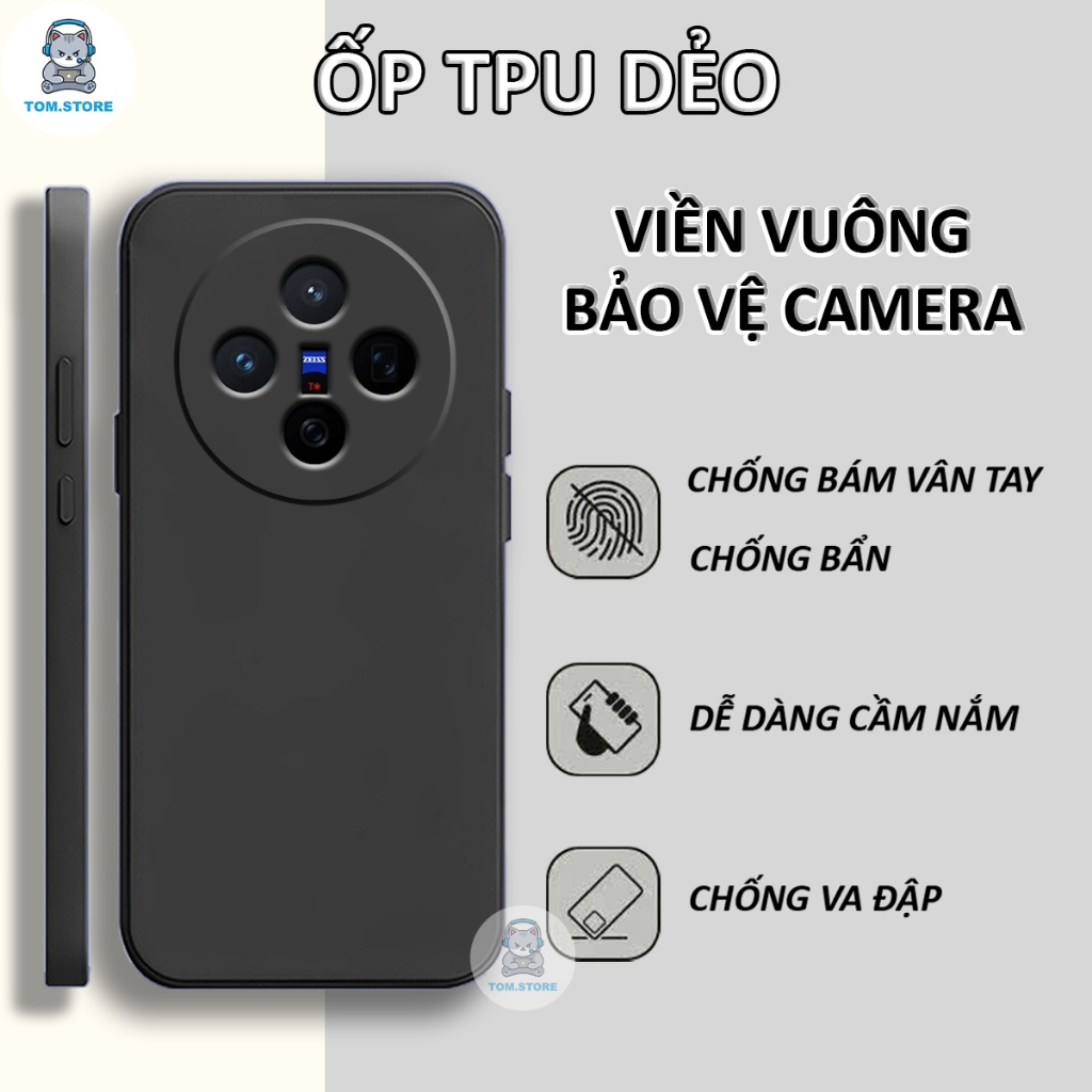 Ốp lưng Vivo X200 5G / X200 PRO 5G / X200 MINI cạnh viền vuông bảo vệ camera