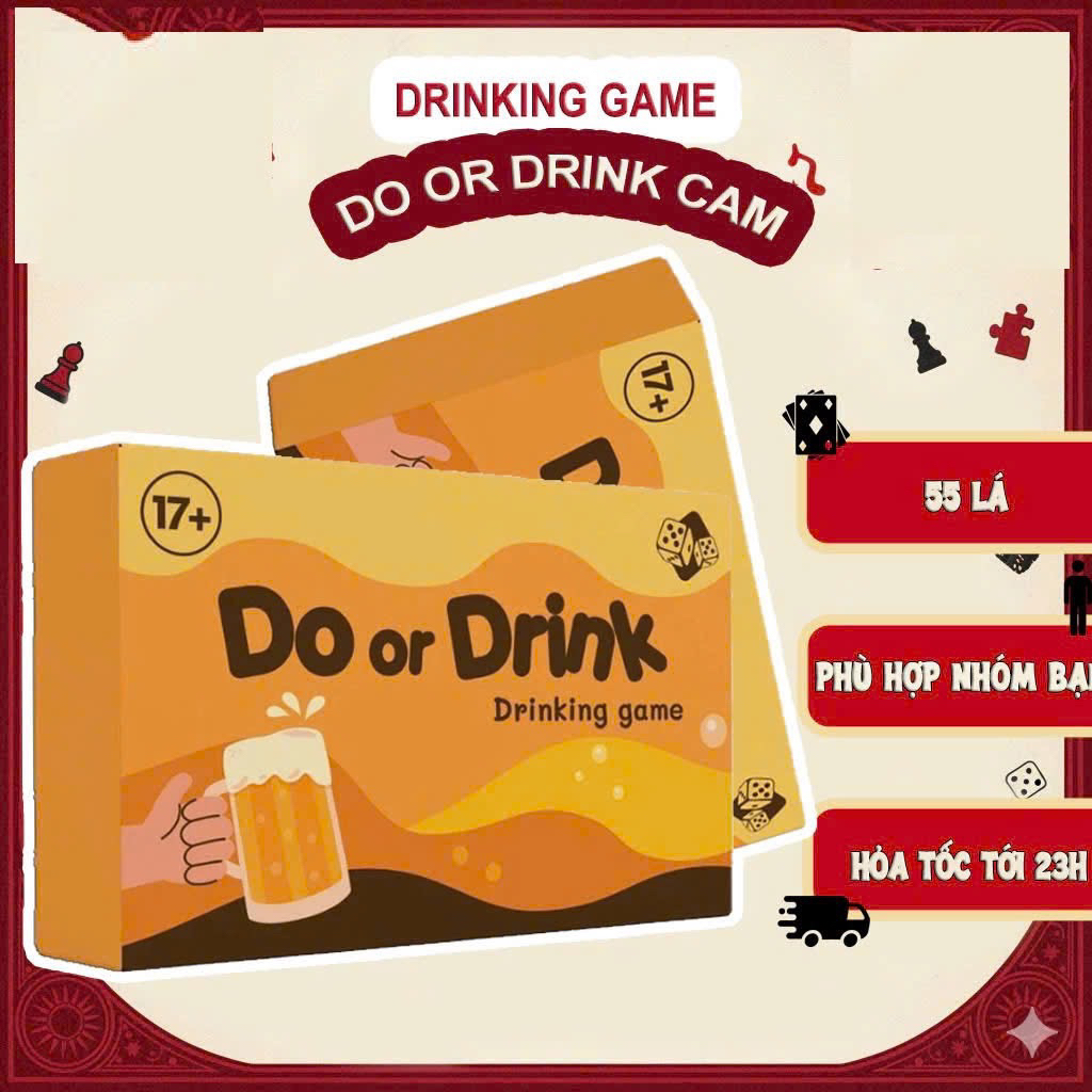 Thẻ Game Do or Drink - Drinking Game - Giải Trí Dành Cho Nhóm Bạn