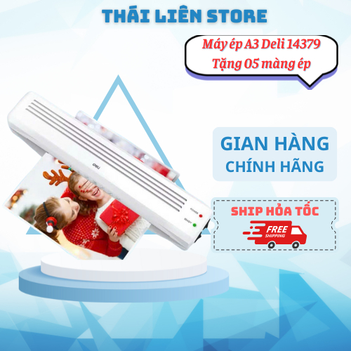 Máy Ép Plastic DELI Chính Hãng E14379- Khổ Ép A3- Máy Ép Nhiệt Nhựa Nhỏ Gọn