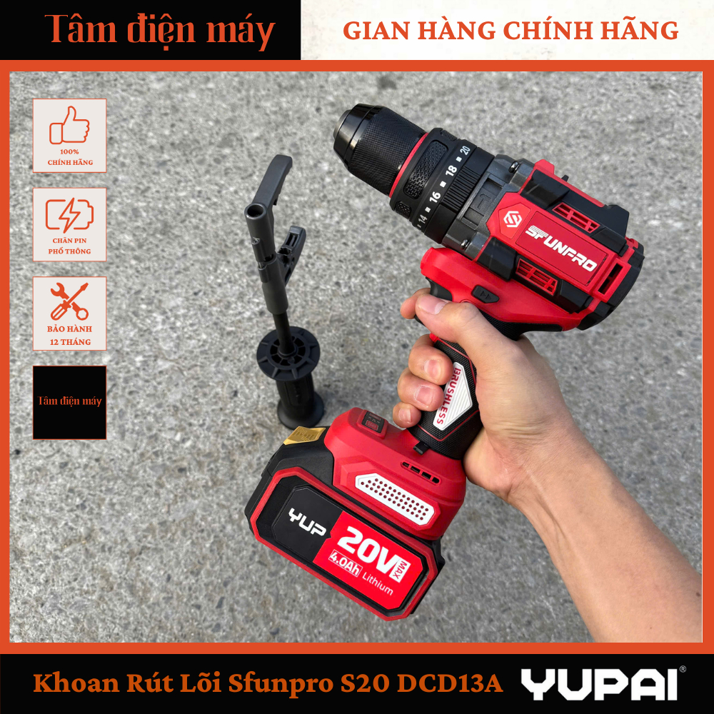[Chính Hãng YUPAI ] Máy Khoan Rút Lõi 160 N.M Sfunpro S20 DCD13A