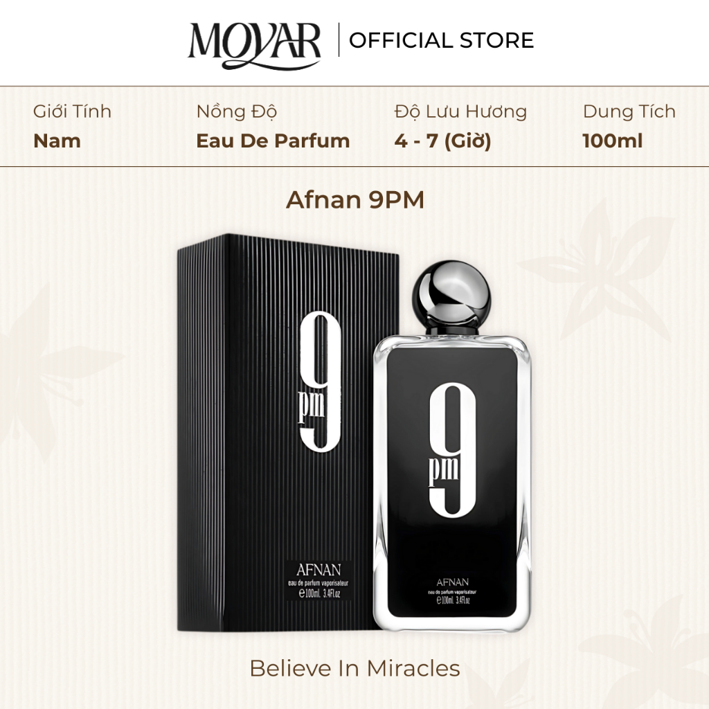 Nước Hoa Fullsize 100ml Afnan 9PM | Nước hoa nam | Moyar Perfume