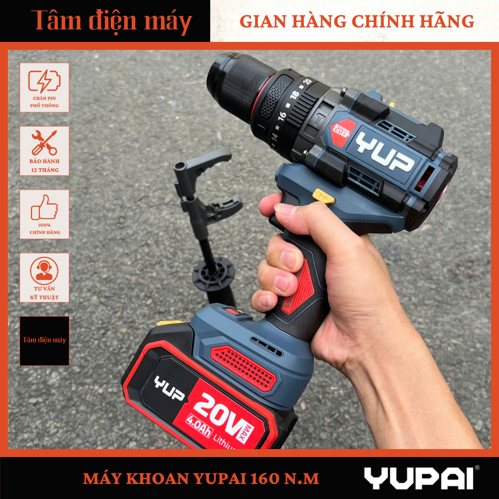 [Chính Hãng] Máy Khoan Rút Lõi Yupai 160N.M YP20 DR13B - (Sfunpro S20 DCD13A)