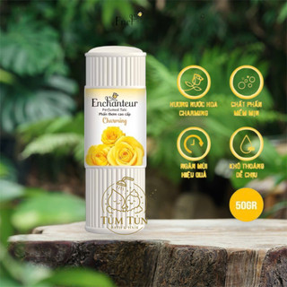 Phấn Thơm Enchanteur 50g – Hương Nước Hoa Pháp, Khử Mùi, Giữ Da Khô Thoáng