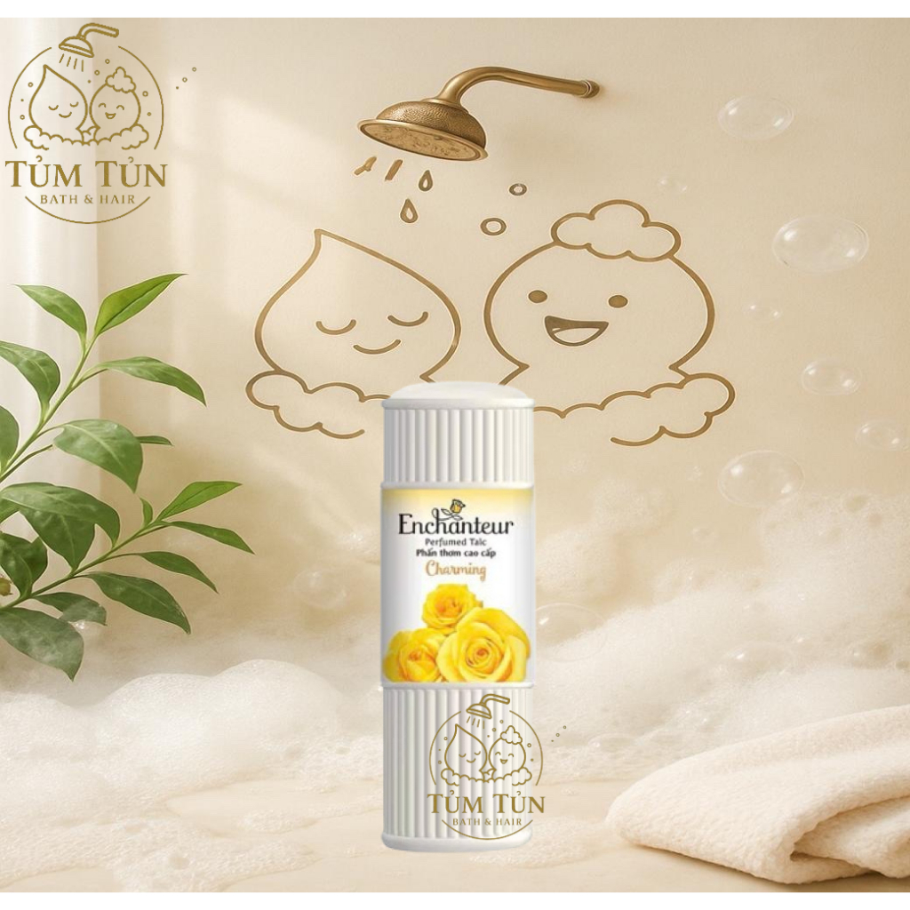 Phấn Thơm Enchanteur 50g – Hương Nước Hoa Pháp, Khử Mùi, Giữ Da Khô Thoáng