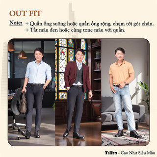 [10CM] Giày Nam Đế Cao T&Tra T99 Đen - Ít Dốc Mang Thoải Mái Hơn