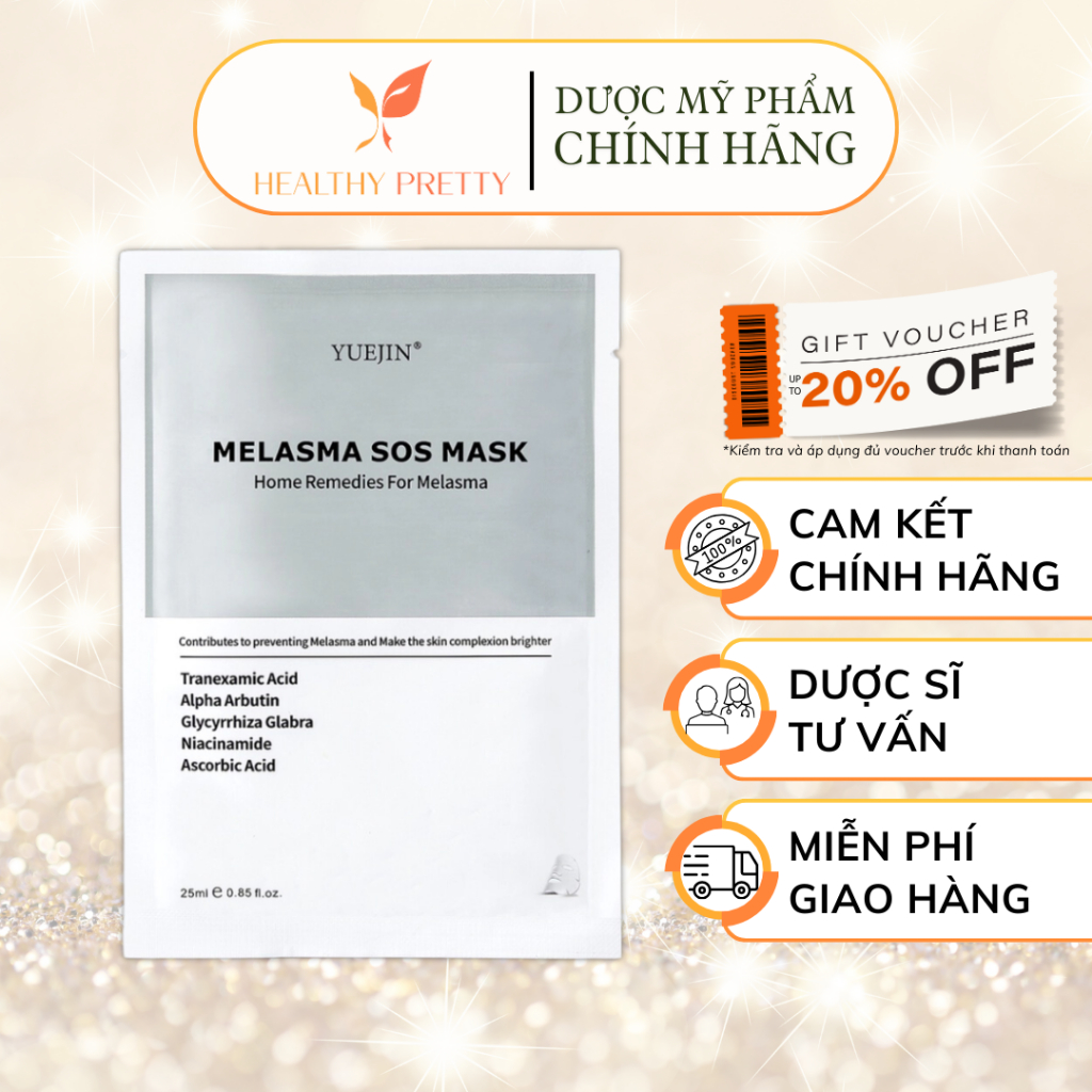 [YUEJIN] Mặt Nạ Dưỡng Sáng Da, Mờ Thâm - YUEJIN MELASMA SOS MASK (Hộp 10 miếng)