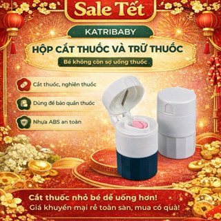 (Tặng quà 20k)Dụng cụ cắt thuốc, nghiền thuốc cho bé, hộp đựnġ thuốc tiện lợi