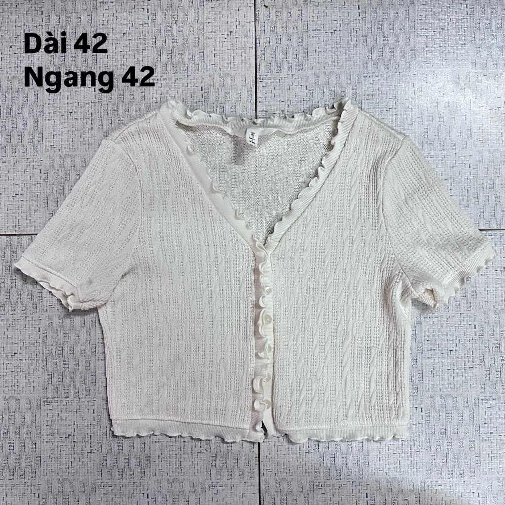 Áo len cardigan croptop