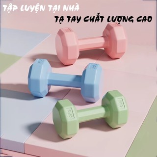 Quả Tạ Lục Giắc Màu Hồng Và Xanh Cho Tập Gym Tại Nhà - Bộ 1KG, 2KG, 3KG