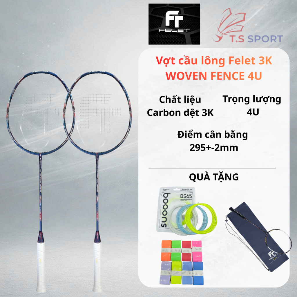 Vợt cầu lông Felet 3K Woven Fence
