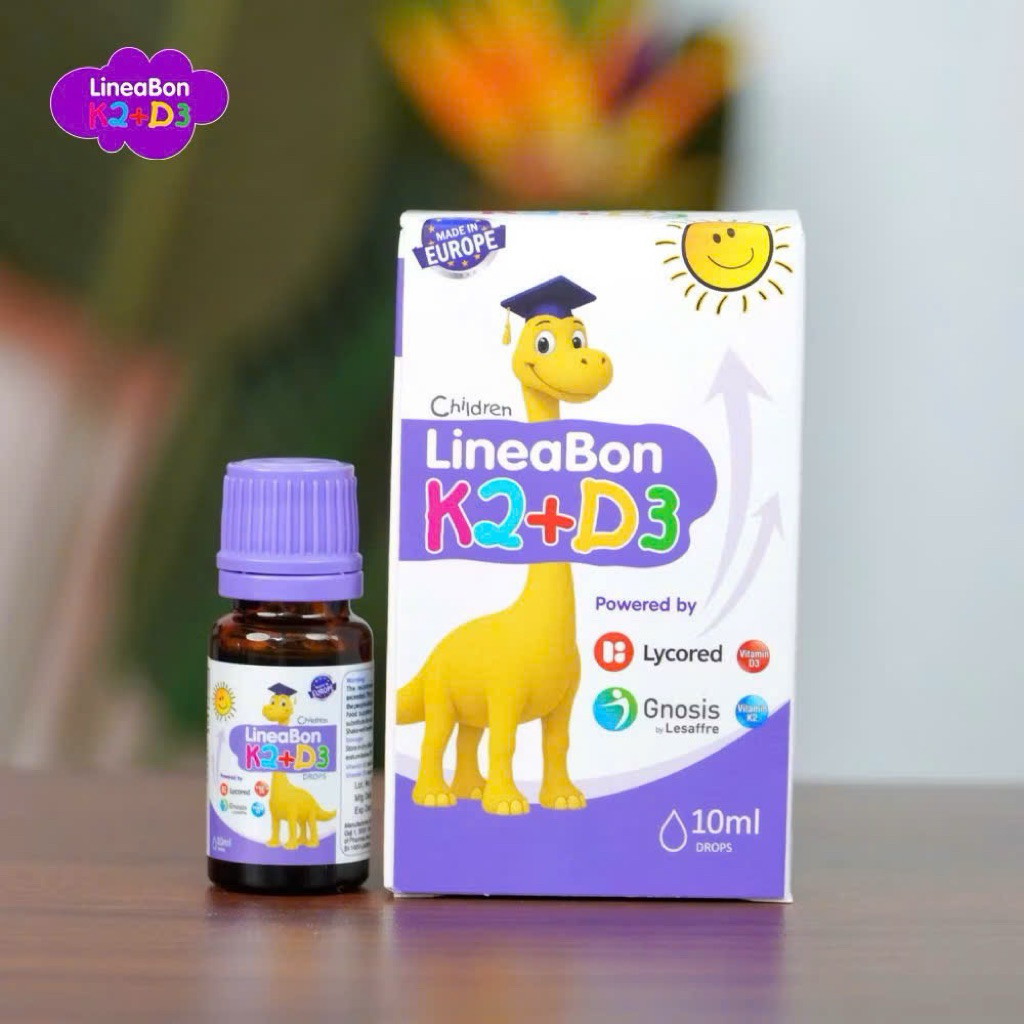 D3 K2 Lineabon bổ sung vitamin d3 cho trẻ sơ sinh, giảm còi xương d2k3, tăng chiều cao - Nhập khẩu c