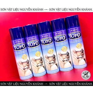 Chai Xịt Bóng Da Nhựa TOYO ASSO 500ml – Dung Dịch Làm Mới Nội Thất Ô Tô Xe Máy – Bộ 1/3/5 Chai Chính Hãng
