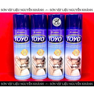 Chai Xịt Bóng Da Nhựa TOYO ASSO 500ml – Dung Dịch Làm Mới Nội Thất Ô Tô Xe Máy – Bộ 1/3/5 Chai Chính Hãng