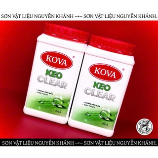 Keo KOVA Clear Trong Suốt Gốc Nước 1L – Keo Chống Thấm, Phủ Bóng, Chống Bám Bẩn