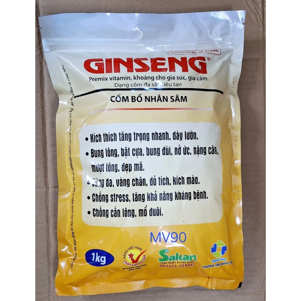 Ginseng sakan 1kg cốm bổ nhân sâm cho gia súc, gia cầm