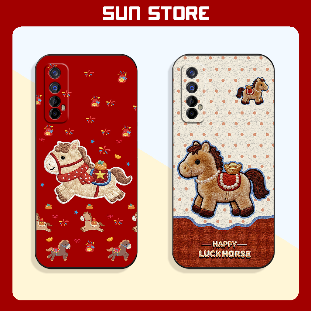 Ốp lưng Realme 7, 7 Pro Ngựa Lucky Horse Tết 2026 may mắn