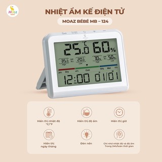 Nhiệt ẩm kế điện tử Moaz BéBé MB-124 NHIỆT ẨM KẾ MOAZ BÉBÉ MB-027