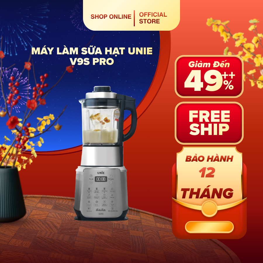Máy làm sữa hạt UNIE V9S PRO - Điện Máy Vàng 247