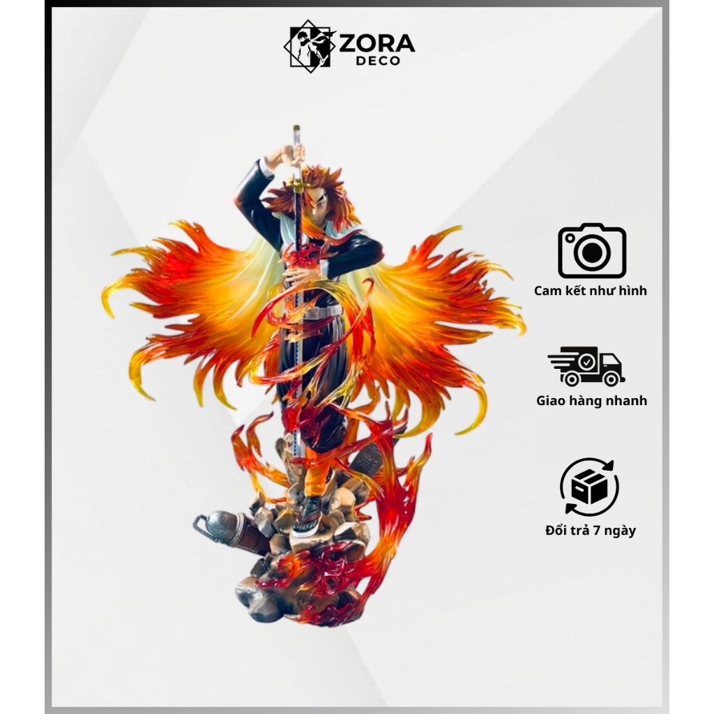 Mô Hình Kimetsu No Yaiba Viêm Trụ Rengoku Kyoujurou Cao 30cm | Zora Deco