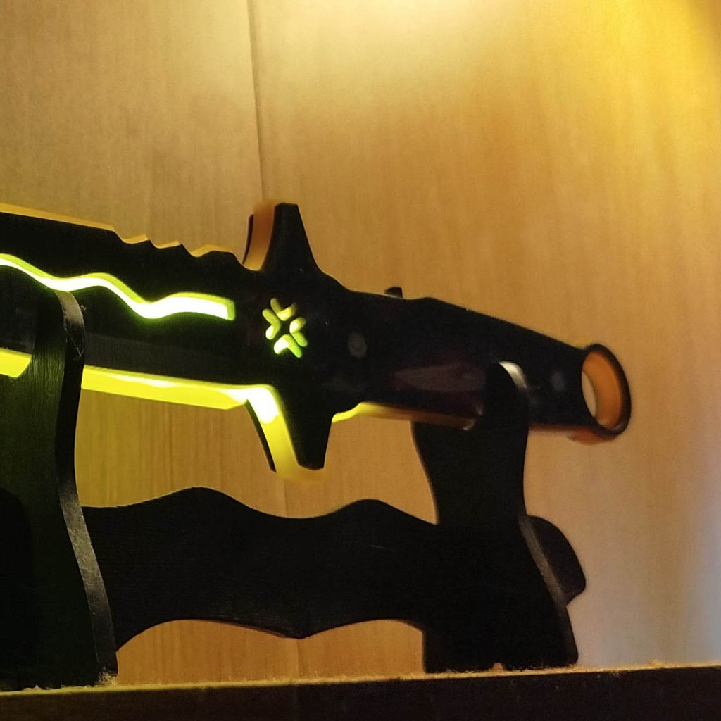 Dao nhựa LED VCT Valorant, tỷ lệ 1:1. Tặng mô hình skin và Giá đỡ trưng bày cực chất