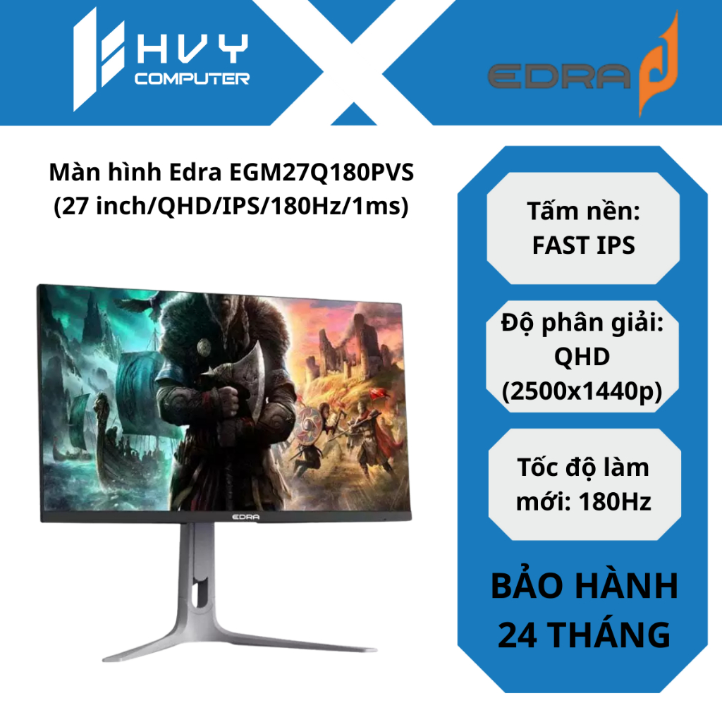 Màn hình Edra EGM27Q180PVS (27 inch/QHD/IPS/180Hz/1ms) - Hàng chính hãng.