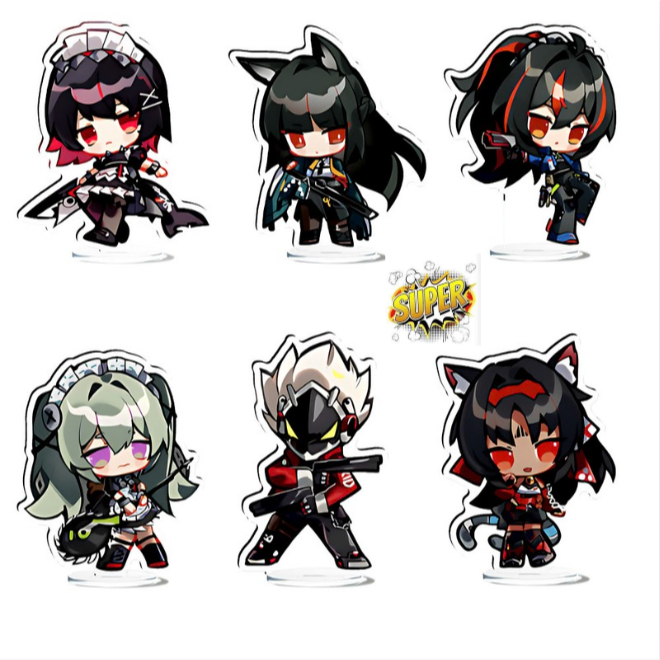 Móc khoá ZZZ Hot Game Zenless Zone Zero Nicole Demara Billy Kid Von Lycaon Acrylic Stand Model Plate