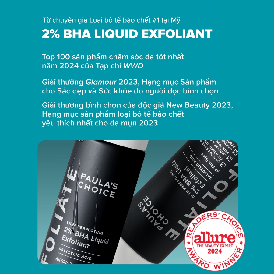Dung dịch loại bỏ tế bào chết giảm mụn Paula's Choice Skin Perfecting 2% BHA Liquid Exfoliant 2010 | BigBuy360 - bigbuy360.vn