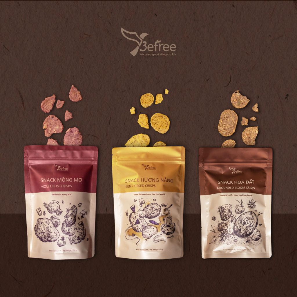 COMBO 3 TÚI SNACK SIÊU HEALTHY ( SNACK HƯƠNG NẮNG, SNACK MỘNG MƠ, SNACK HOA HỒI)