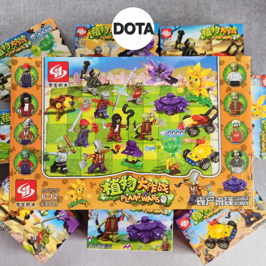 Mô Hình Lắp Ráp 3D Trò Chơi Plants vs Zombies. Đồ Chơi Hoa Quả Plant Wars Mẫu Mới