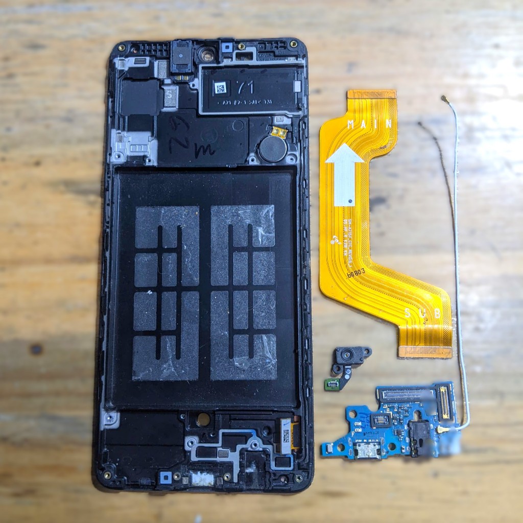 Linh kiện thay thế cho Samsung A71 (A715F) zin cũ tháo máy,hoạt động tốt - Cụm sạc / Cáp nối Samsung