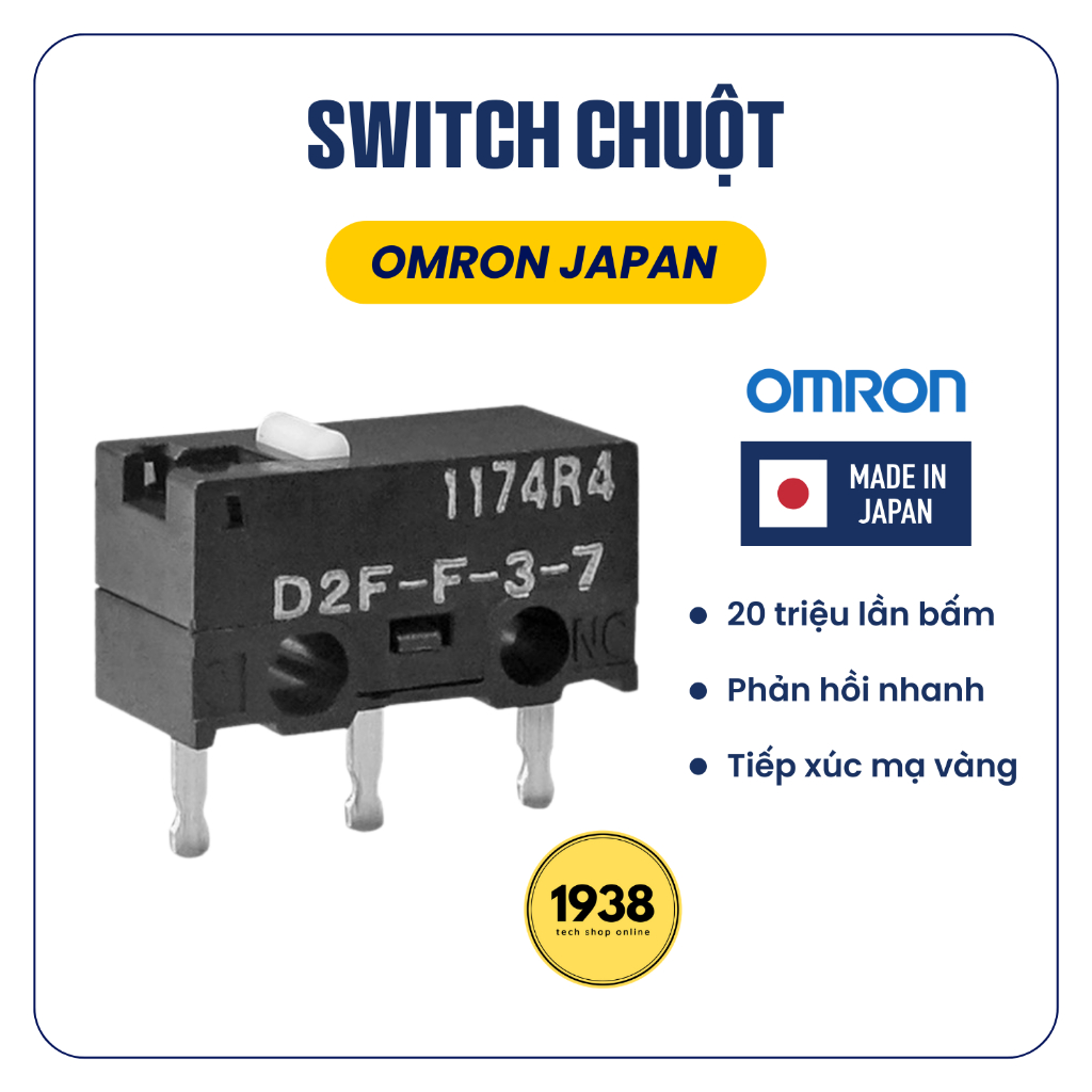 Nút Click Chuột Omron Japan D2F-F-3-7 - Switch Omron Japan