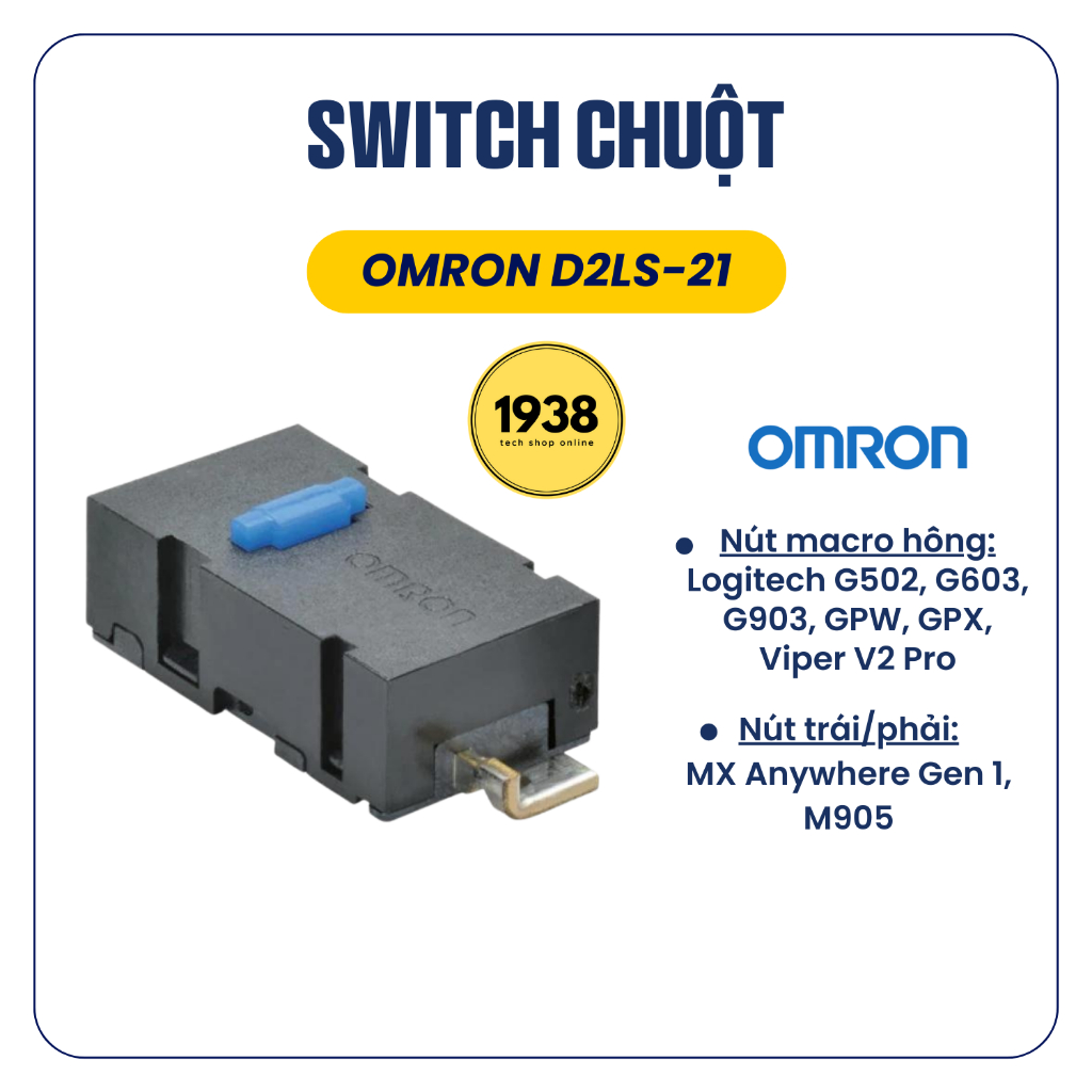 Nút Switch Click Hông Logitech G502, G603, G903, GPro Wireless, GPro X Superlight, Viper V2 Pro (Omr